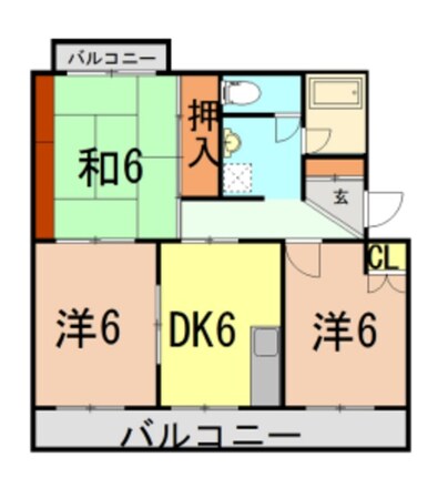 マンションセントラルフジの物件間取画像